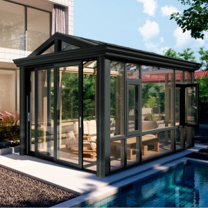 WITOP fristående modulär bärbar prefabricerad aluminiumglas solrumshus